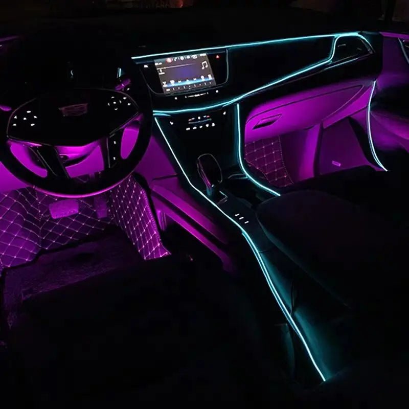 GlowRide™ Car Ambient LED Strip — 5M USB Neon Interior Lighting