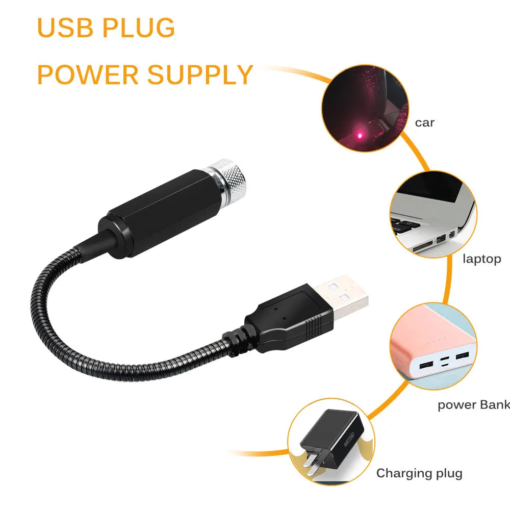 GlowRide™ Starlight Roof LED Projector - Bluetooth app control interface