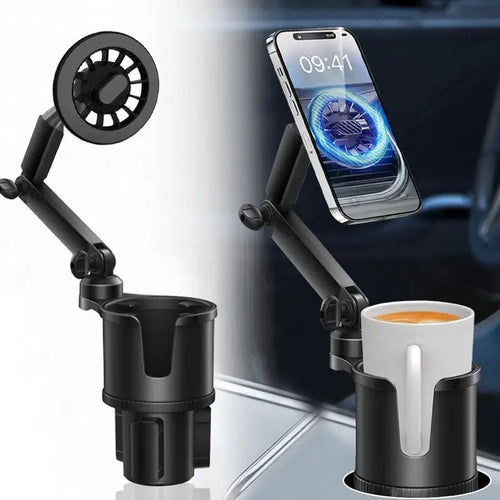 GlowRide™ 360° Cup Holder Phone Mount - 360 rotation cup holder phone mount weighted base