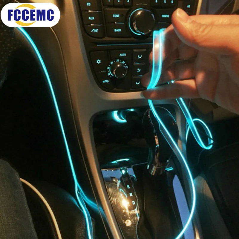 GlowRide™ Car Ambient LED Strip — 5M USB Neon Interior Lighting