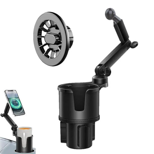 GlowRide™ 360° Cup Holder Phone Mount - Extendable telescopic arm eye level viewing