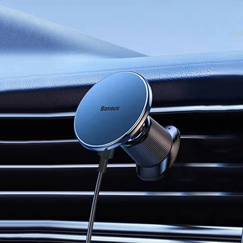 GlowRide™ Magnetic Wireless Car Charger — 15W Fast Charging