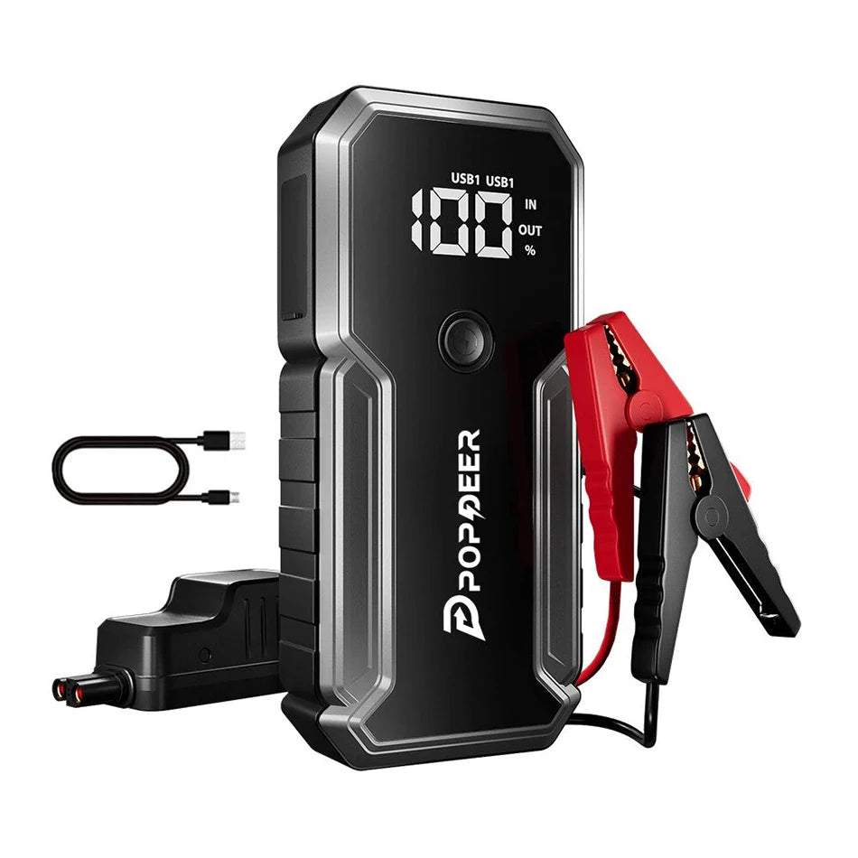 GlowRide™ Portable Mini Jump Starter - 2500A 20000mAh compact jump starter power bank