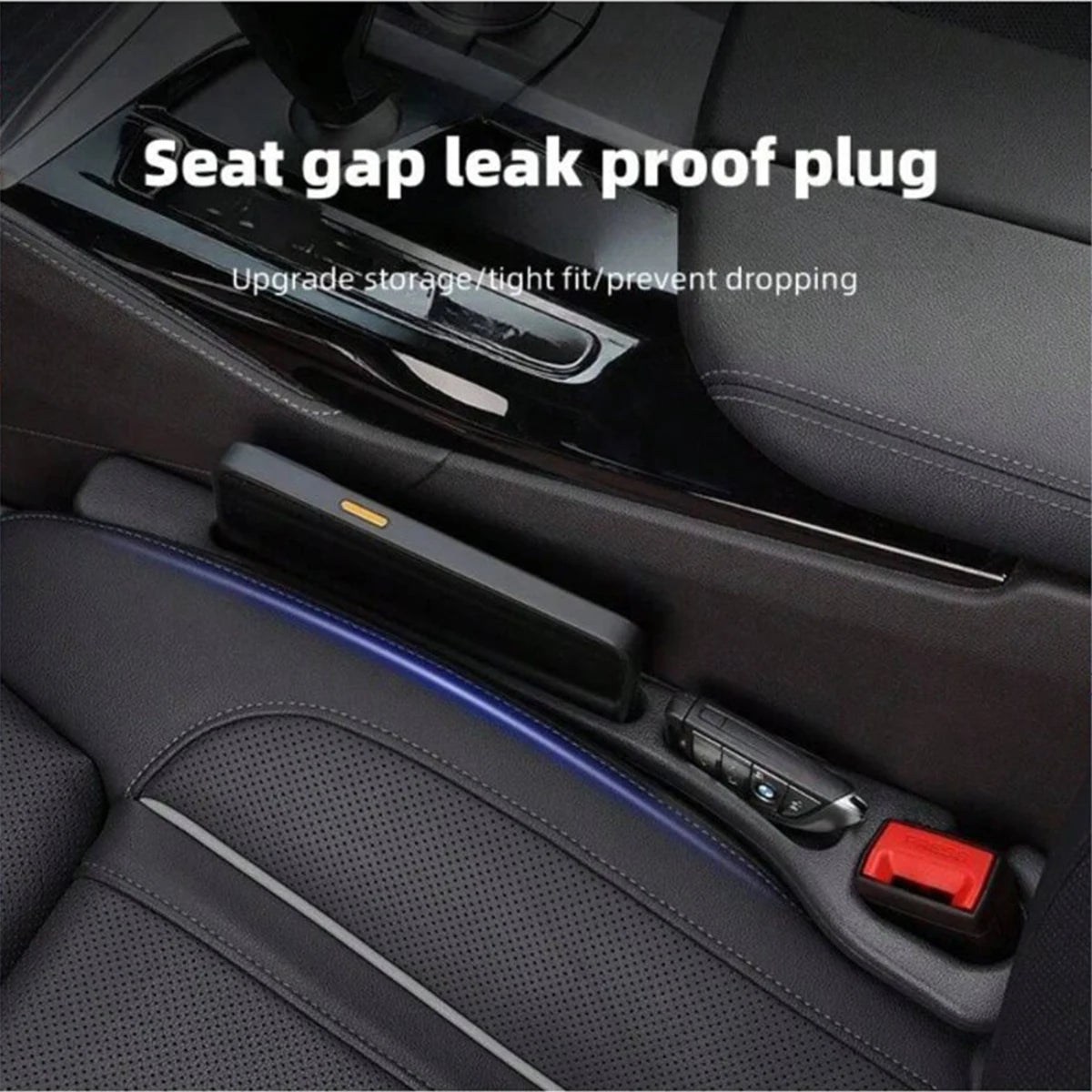 GlowRide™ PU Leather Car Seat Gap Filler - Premium leather gap filler pair