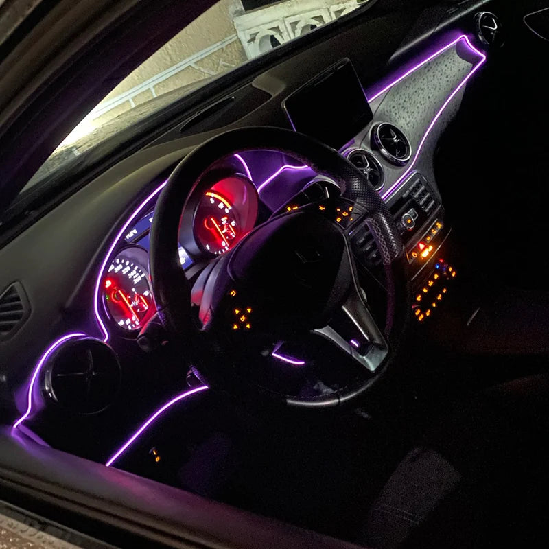 GlowRide™ Car Ambient LED Strip — 5M USB Neon Interior Lighting