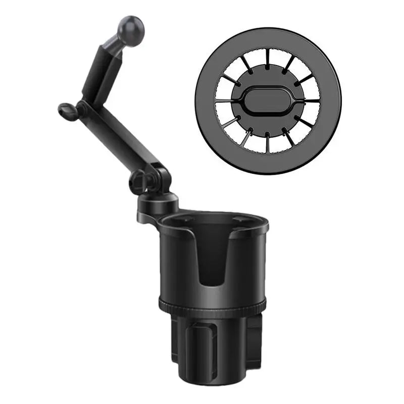 GlowRide™ 360° Cup Holder Phone Mount - Wobble-proof weighted base cup holder lock
