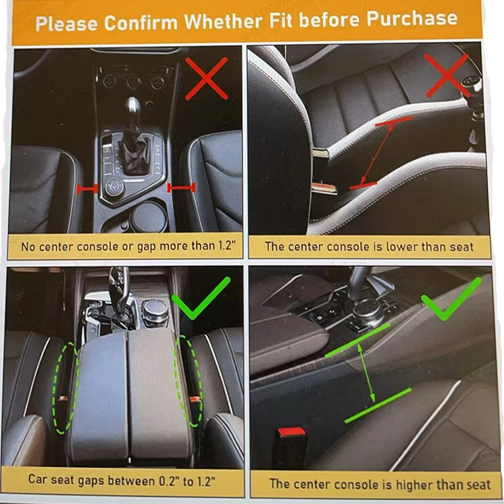 GlowRide™ PU Leather Car Seat Gap Filler - Tool-free 30-second installation
